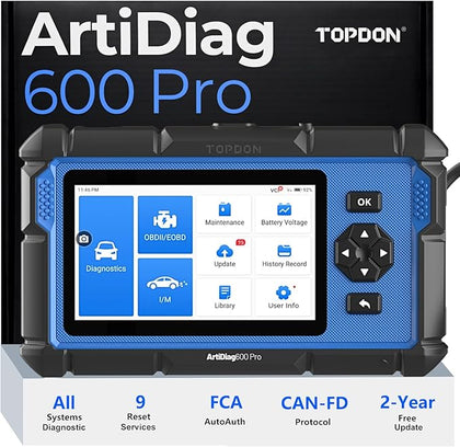 TOPDON ArtiDiag600 Pro, OBD2 Scanner Diagnostic Tool
