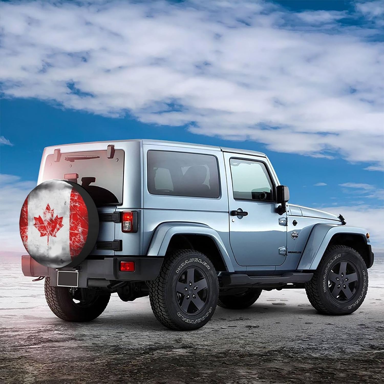 Retro Canada Flag Print Universal Spare Tire Cover for RV, Jeep | Wheel Protector Fits Rv, Trailer, Jeep, Shield Tires From Sun, Dirt And Rain For Outdoor Storage