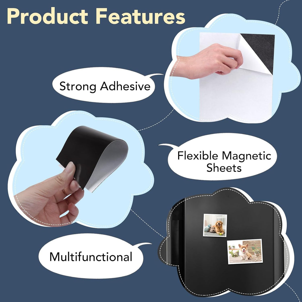 diymag magnetic adhesive sheets,8" x 10" 25 pack, package contents