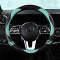 Car Steering Wheel Covers for Women Padded Carbon Fiber PU Leather Cute Auto by HighnessHwoo