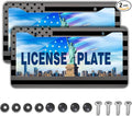 License Plate Frames Metal License Plate Frame American Flag Stainless Steel by Unknown