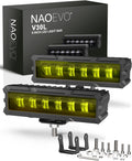 naoevo 6 inch yellow led light bar, lens, main product view