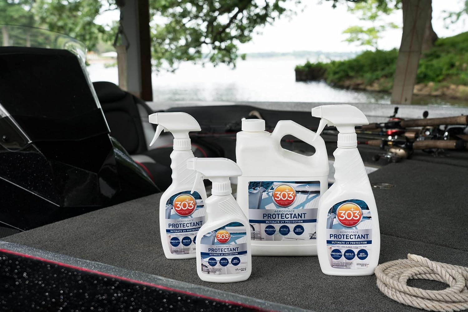 303 Marine Aerospace Protectant for Boat Vinyl, 16 oz | Provides UV protection for marine vinyl and surfaces while helping prevent fading, cracking, and staining.