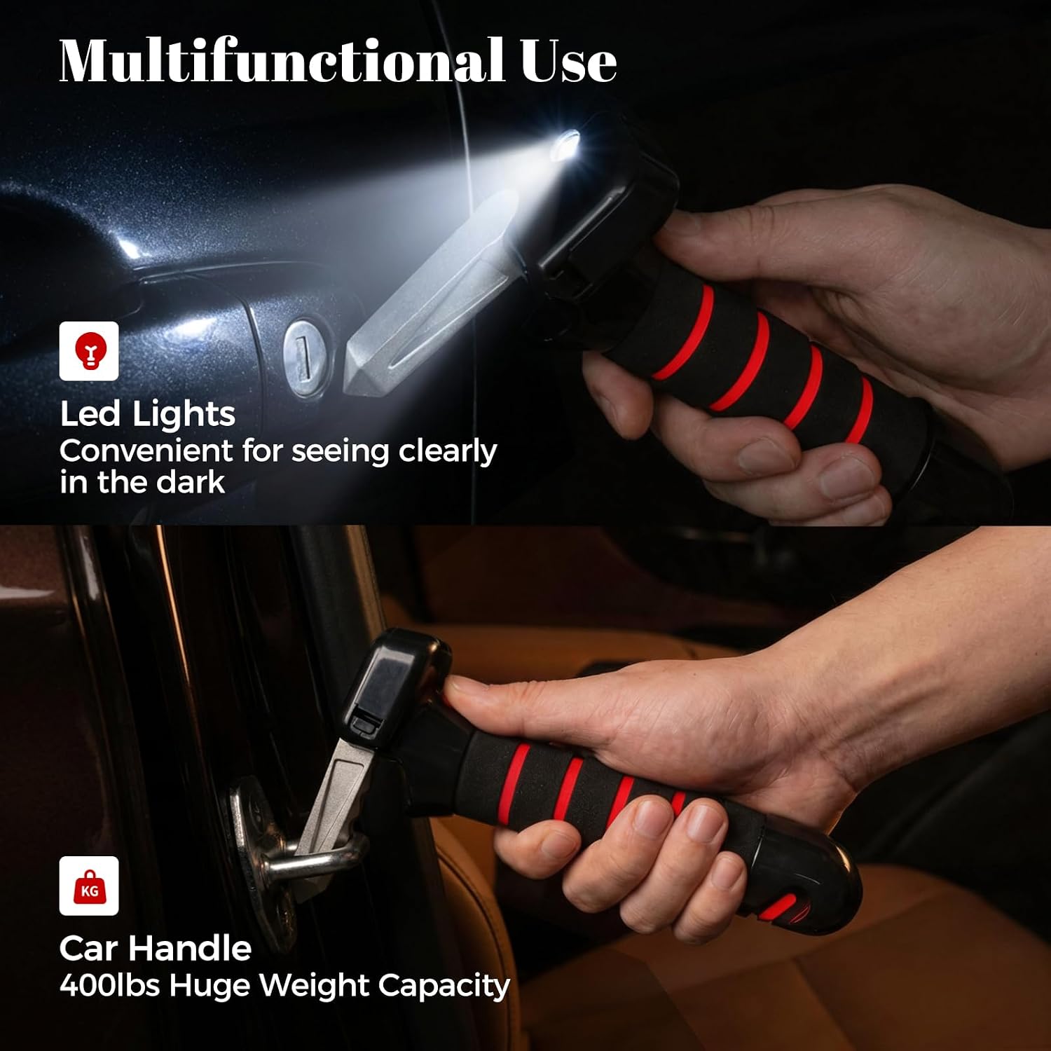 Car Door Handle for Elderly Mobility Car Handle Assist | Multifunction Automotive Grab Handles Car Cane for Seniors and Handicapped