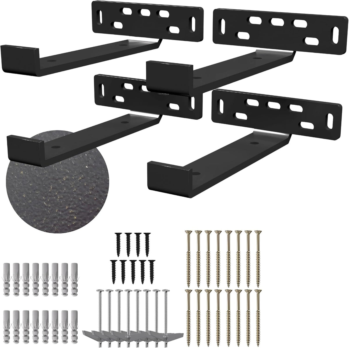 j shelf brackets with lip (7.25"l x 5"w, main product view