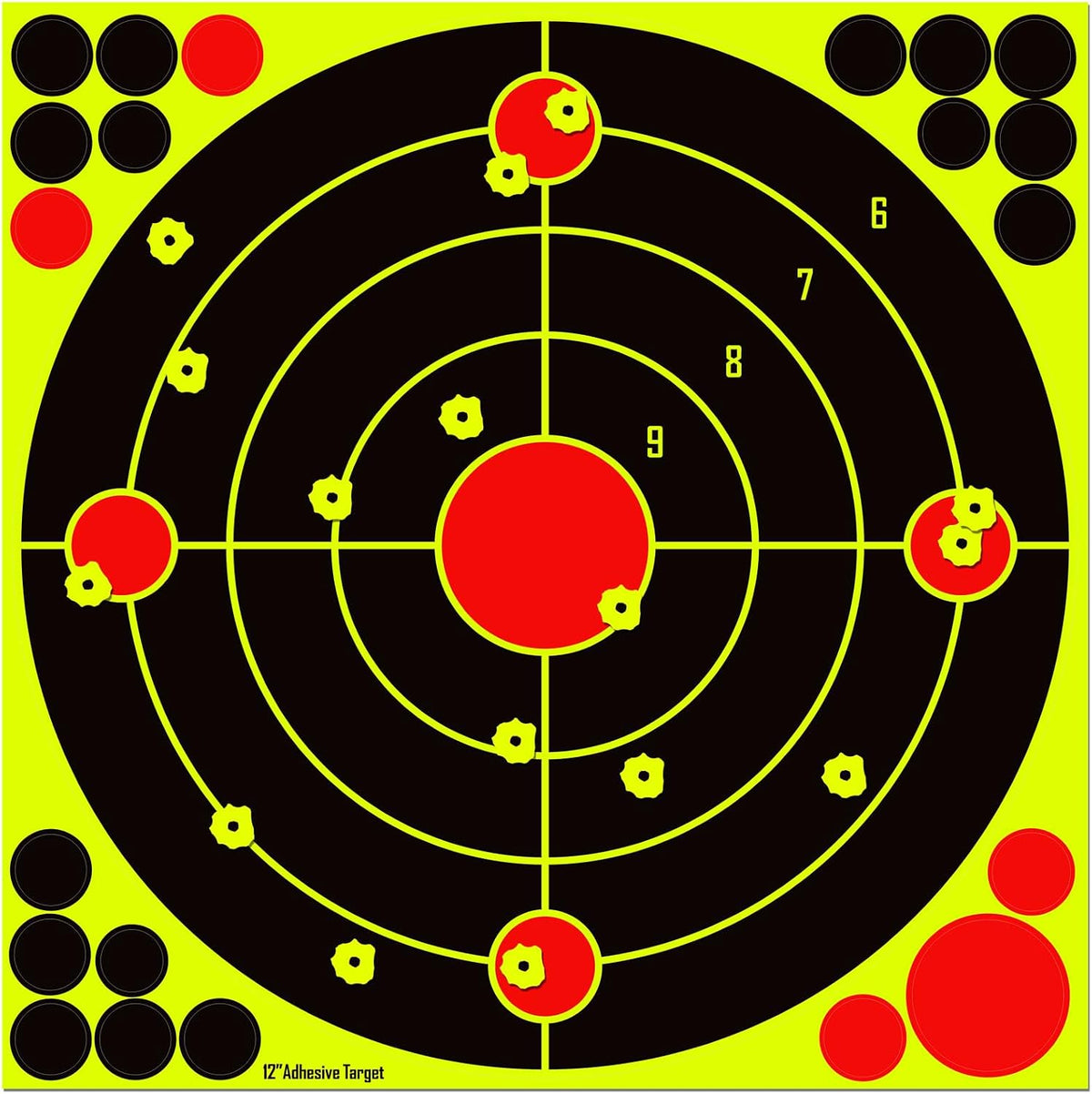 12x12 inch splatter adhesive targets, reactive shooting stickers, main product view