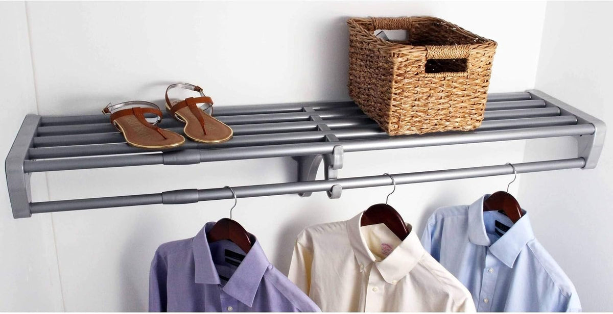 ez shelf - diy expandable closet shelf and, main product view