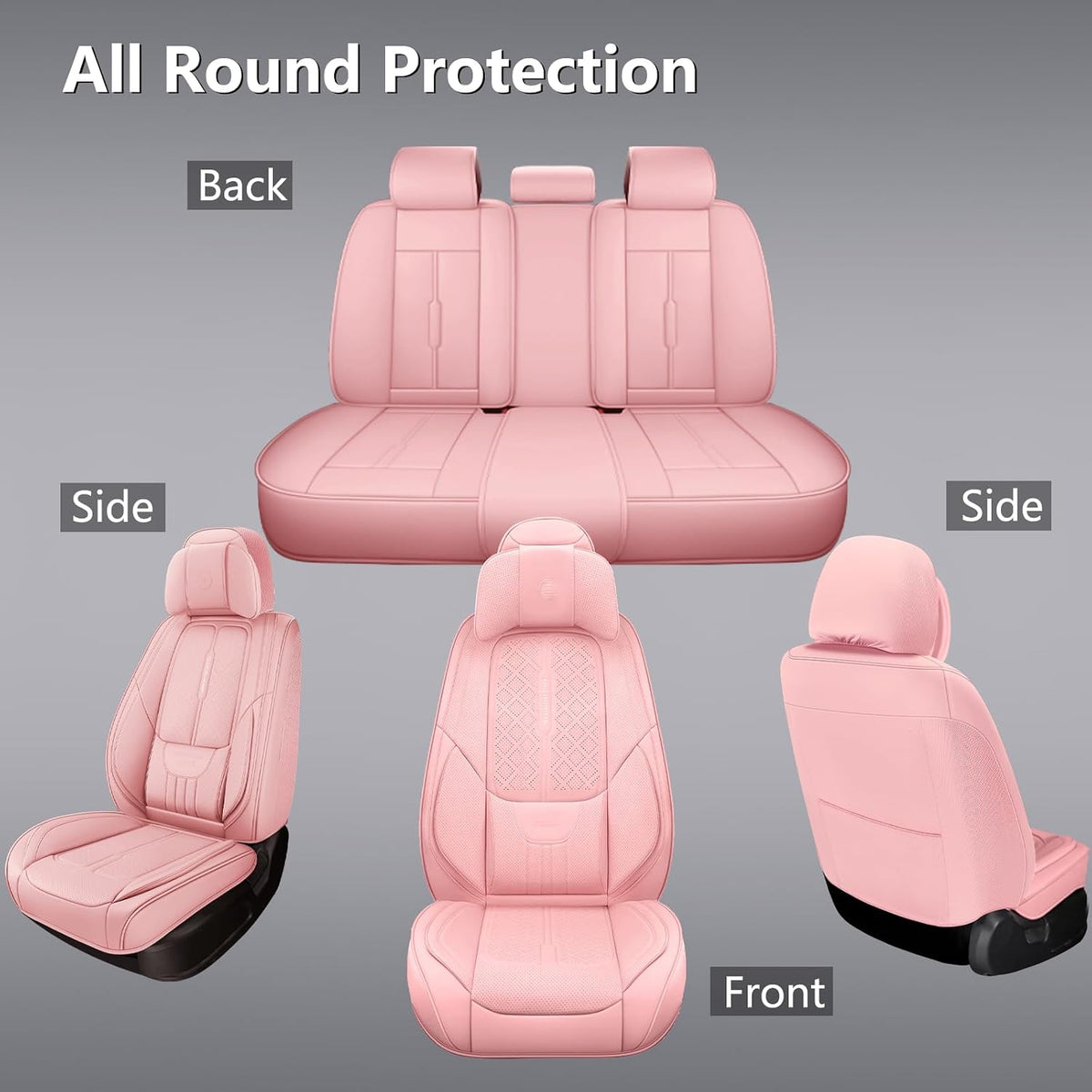 ns yolo universal fit premium pink leather 5-seats, package contents