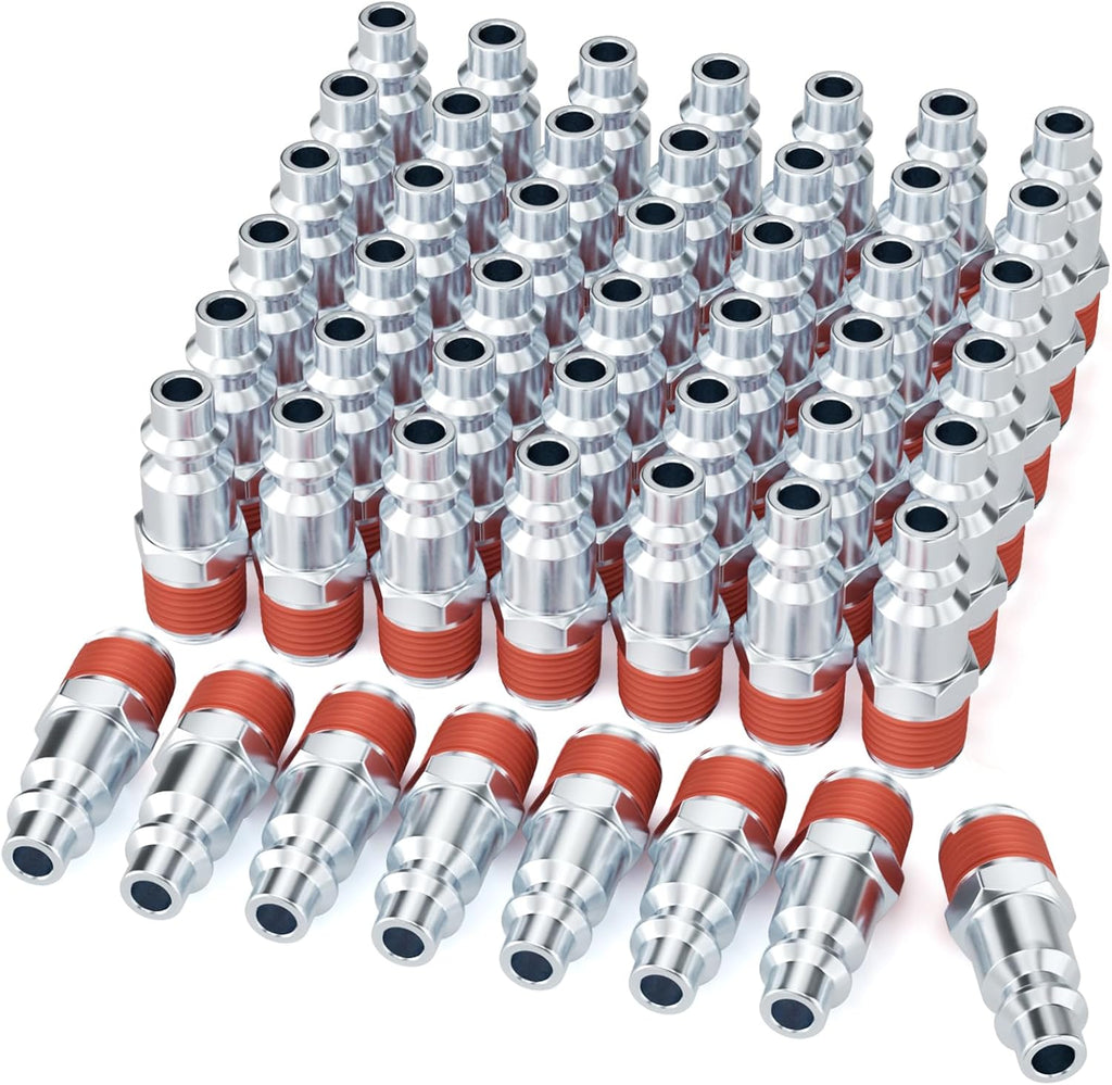 gasher 1/4-inch npt male industrial air plug, pneumatic, main product view