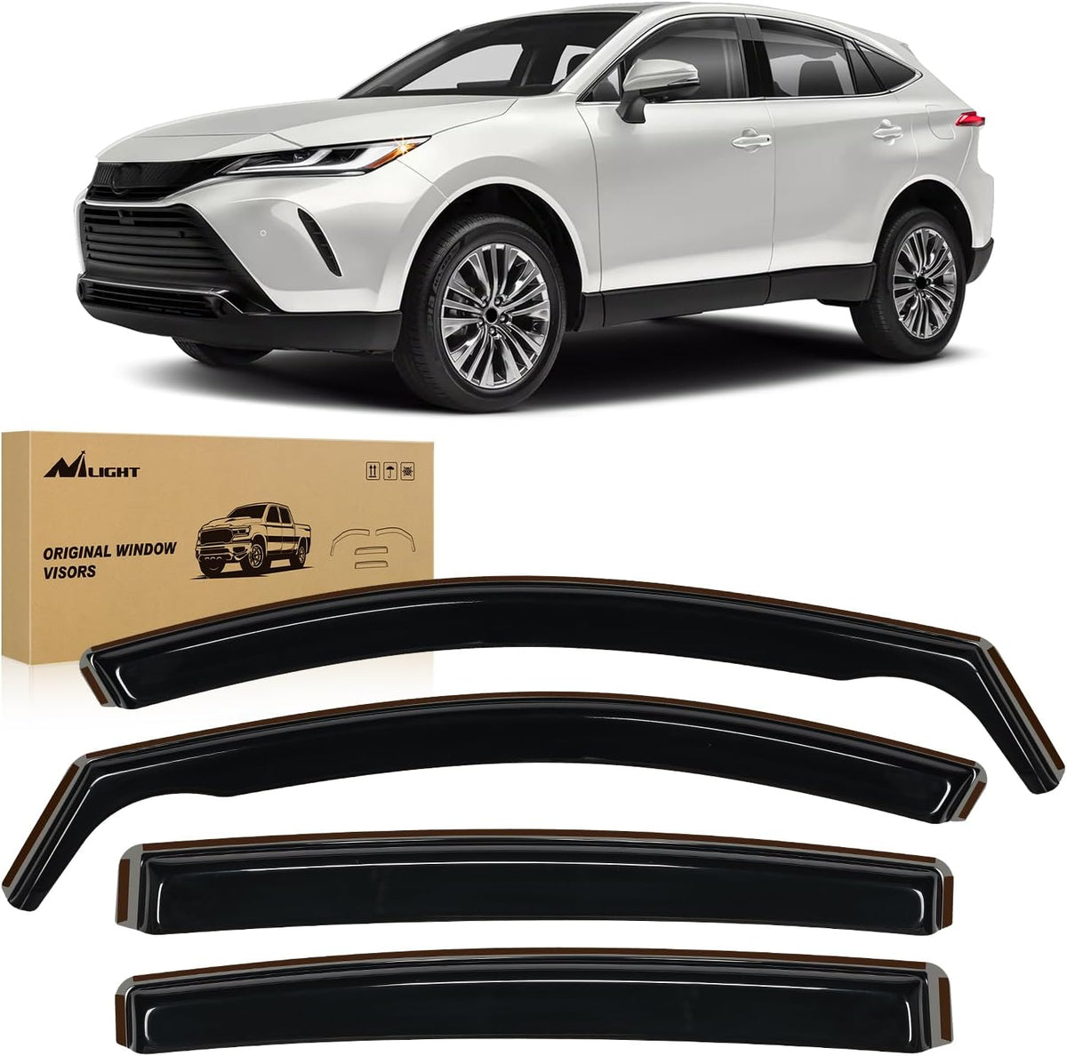 Nilight Vent Window Visors for Toyota Venza 2021 2022 2023 2024 2025,