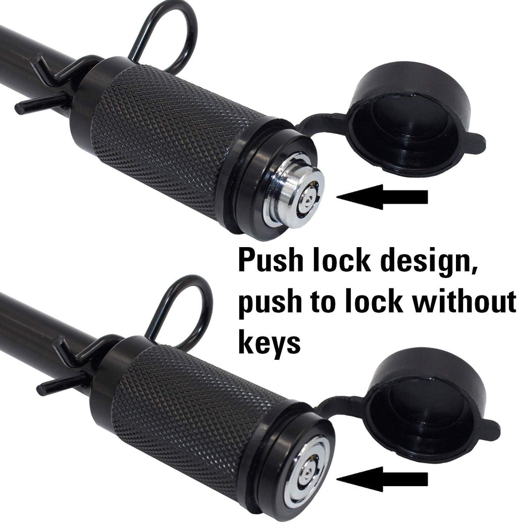 TowWorks 79631 Keyed Unique 5/8" Trailer Hitch Lock with Extra Long 3-1/4" Span, Double Safety Tow Hitch Receiver Locking Pin for Class III IV Hitches with 2" and 2.5" Receivers