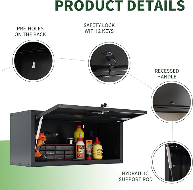 Garage Wall Cabinet, Metal Wall Cabinet - Image 4