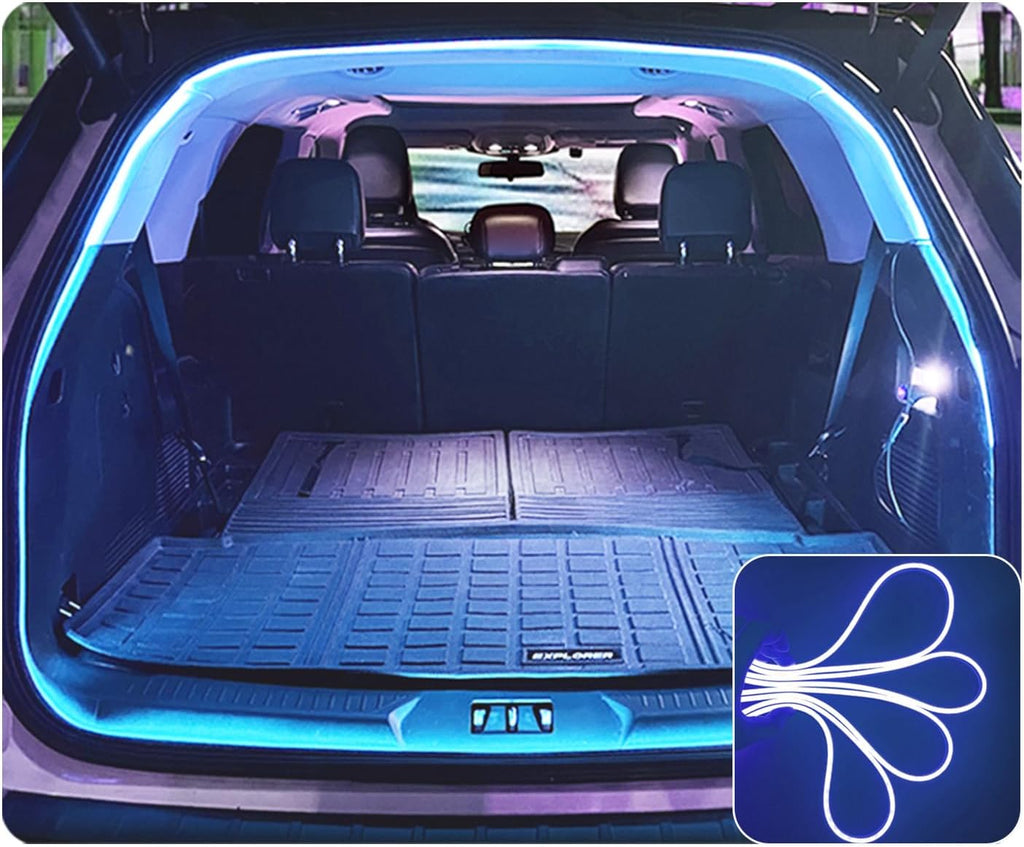 LED trunk light strip for SUV, With soft rubber,Strip Bright,low power consumption,Concealed installation,177 inch 12V 8W Ice Blue