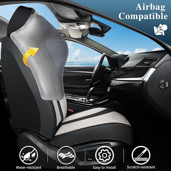 Car Seat Covers Full Set, Leather Seat Covers - Image 6