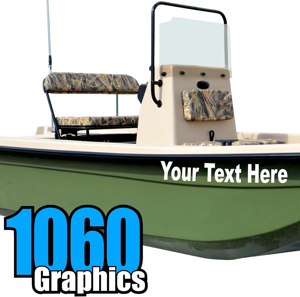 Custom Vinyl Boat Numbers & Letters (Two Decals)