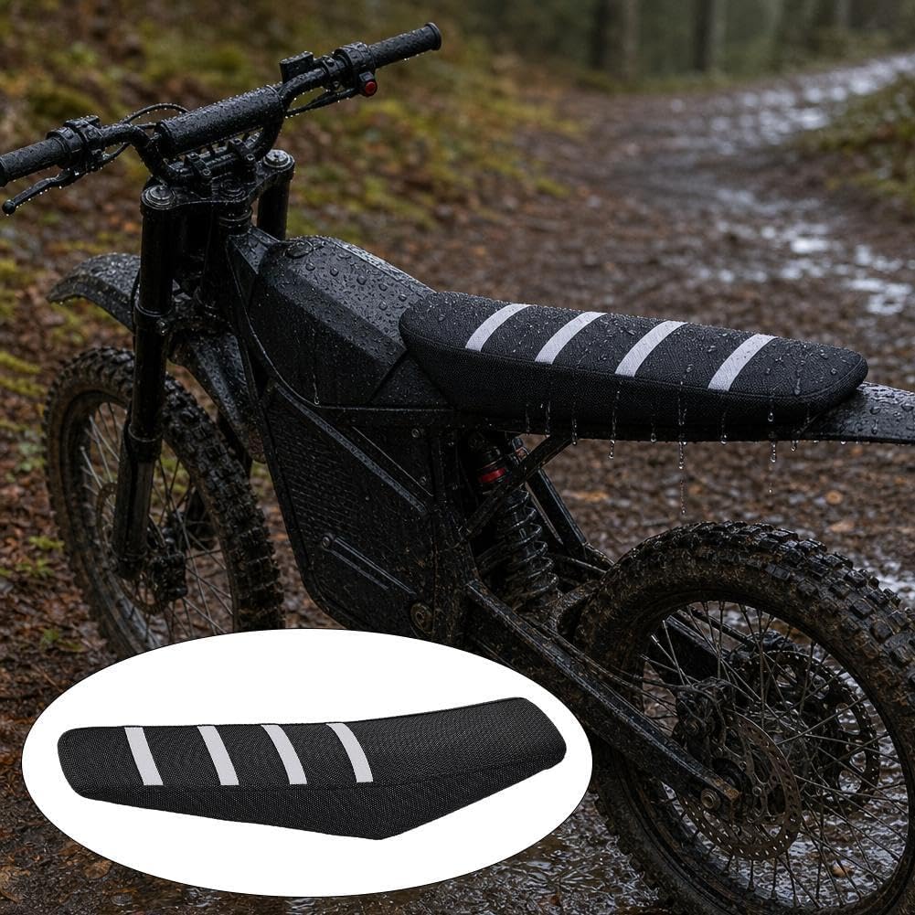 Seat Cover for Yozma IN10, Non-Slip Stripes Dirt Bike Cushion Skin, Waterproof PVC Ebike Saddle Protector Accessories for Yozma in 10 Electric Trail Motorcycle