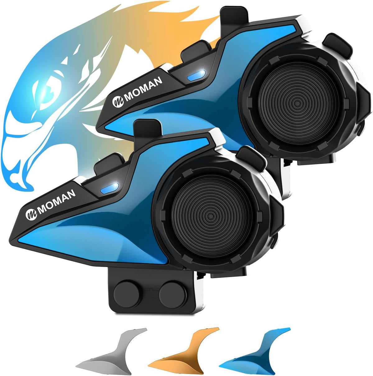 Motorcycle Intercom Headset, Moman H2E Eagle-Like Communication System