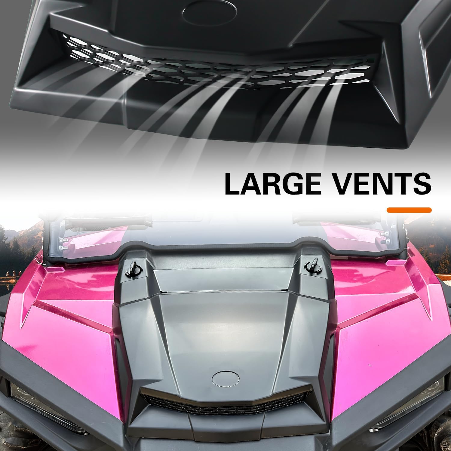 Turbo Hood for RZR XP 1000 14-18, Black Air Intake Vent Compatible with Polaris RZR XP Trail S 900 1000 S 2014-2018 Accessories Replace #2881467