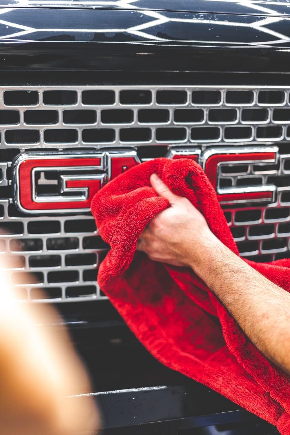 The Rag Company - The 1500 - Heavy Duty Car Drying Towel; Perfect for Trucks, Commercial Vehicles, RVs, Boats, and More; Premium 70/30 Blend Twist Loop Design, 1500gsm, 30in x 30in, Red