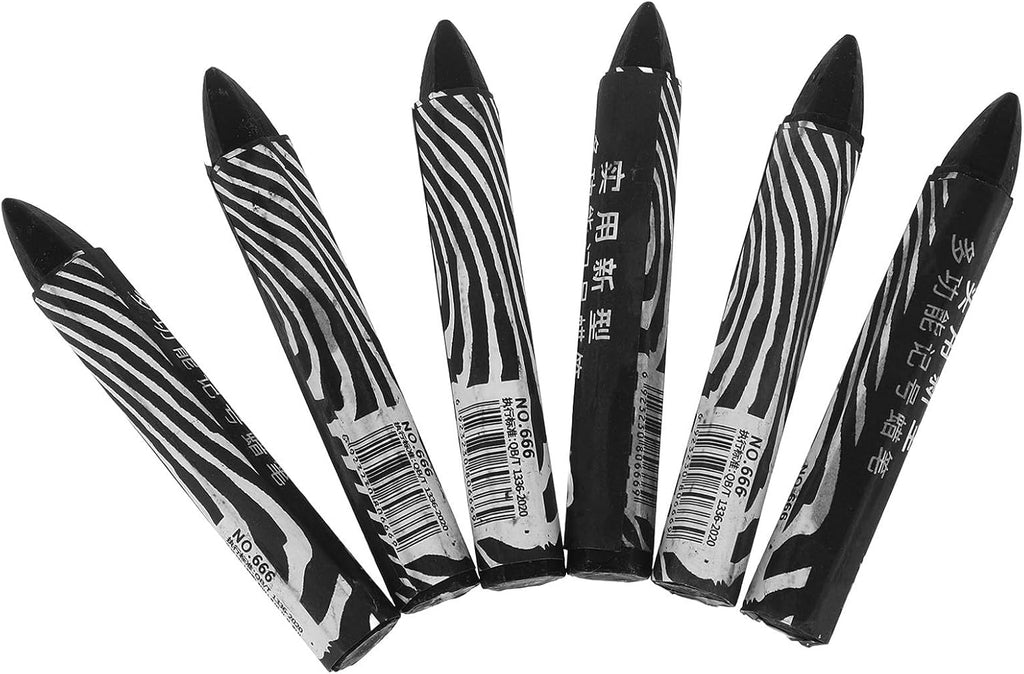 Hemoton 6pcs Black Wax Marker Pens for Car Tire Repair Marking Weather Resistant Tire Repair Marking Pens