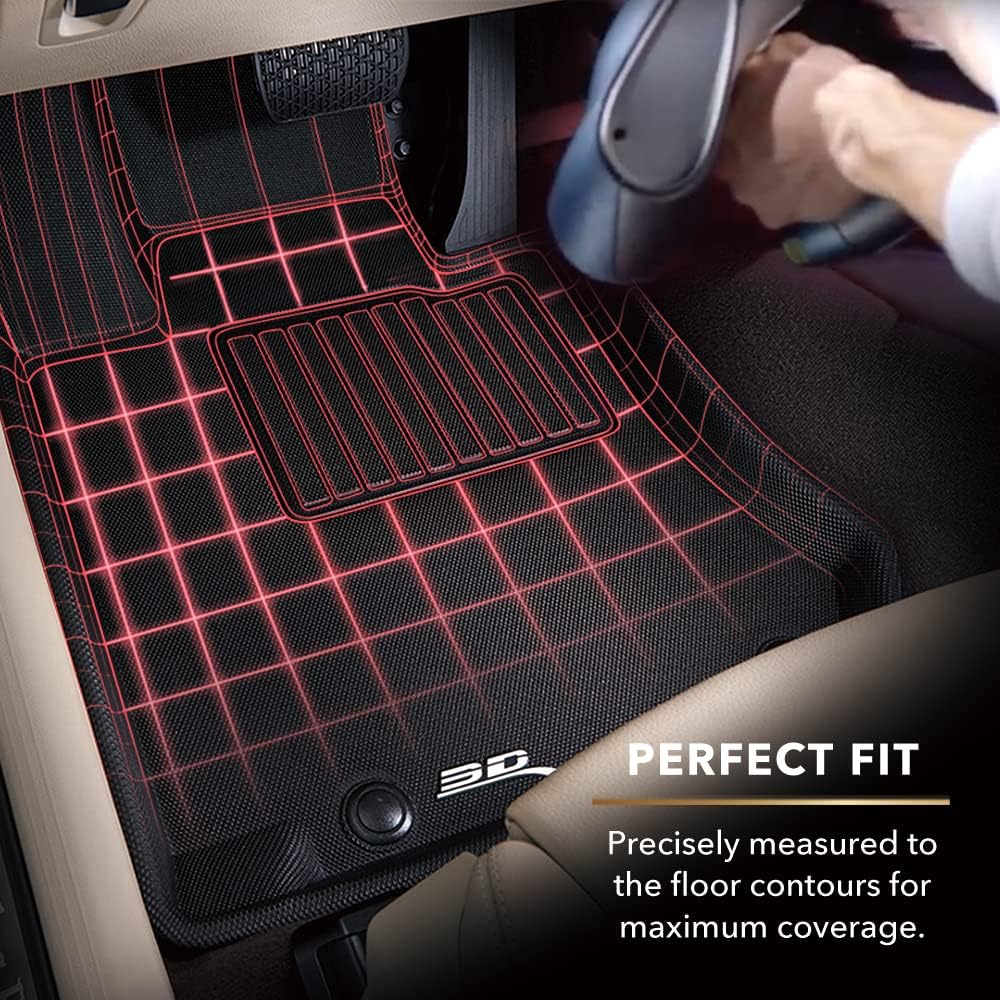 3D MAXpider Custom Fit Kagu Floor Mat (Black) Compatible with Polestar 4 2025-2026 - Full Set