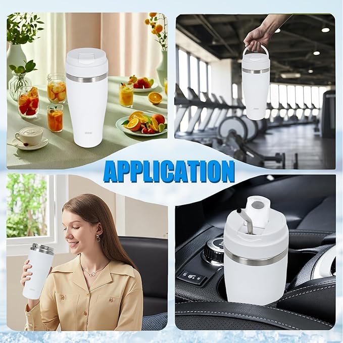 Ice Shave 2-in-1 Stainless Steel Vacuum Tumbler & Cordless Blender - 28oz - Image 7