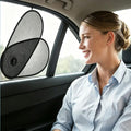 Car Sunshade 2 Pack PVC Adjustable Rotatable Side Window Privacy Sunscreen Heat Insulating Shade for Travel and Parking, 2pcs