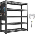 REIBII Storage Shelves, Heavy Duty Garage Shelving Load 2500LBS, 5-Tier Garage