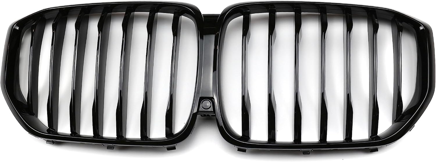 X5 G05 Gloss Black Kidney Grill Grille Fit for 2019 2020 2021 2022 2023 BMW X5 G05 (Gloss Black-Single Slats)