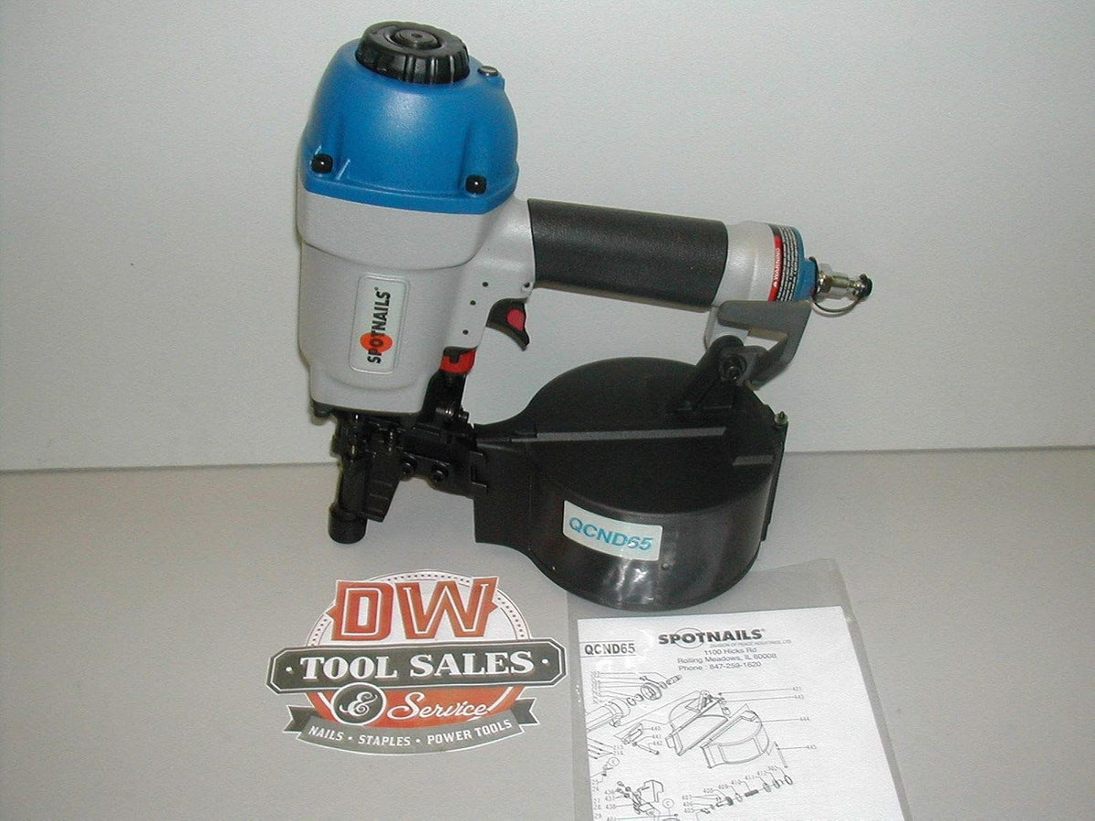 0 zero degree coil nailer for duo fast showing dimensions