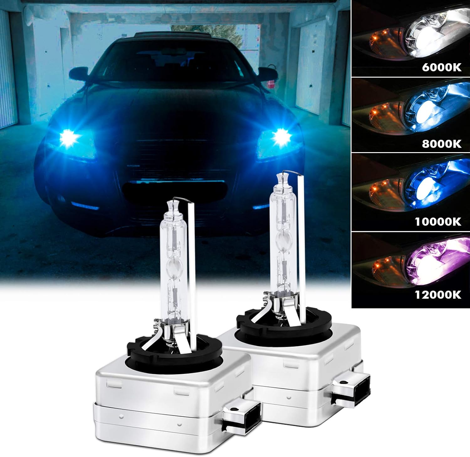 x xotic tech D1S D1R D1C 35W HID Replacement Light Bulbs,8000k Ice Blue 2pcs