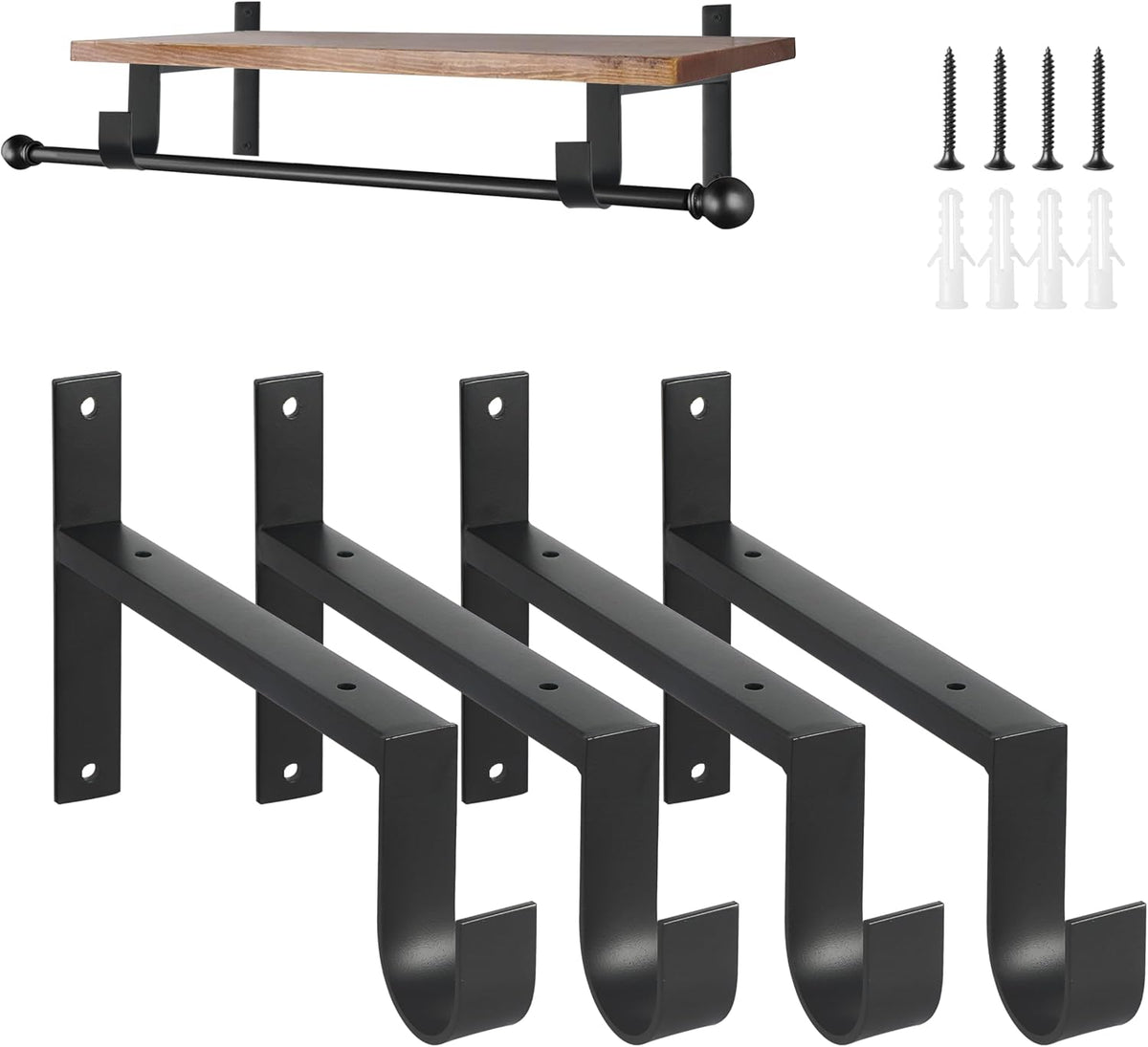 addgrace heavy duty closet rod and shelf brackets, main product view