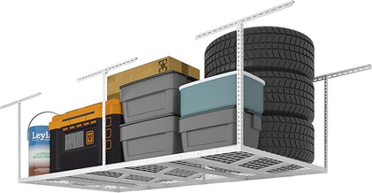 FLEXIMOUNTS Pro 4x8 Overhead Garage Storage Rack, Adjustable Storage