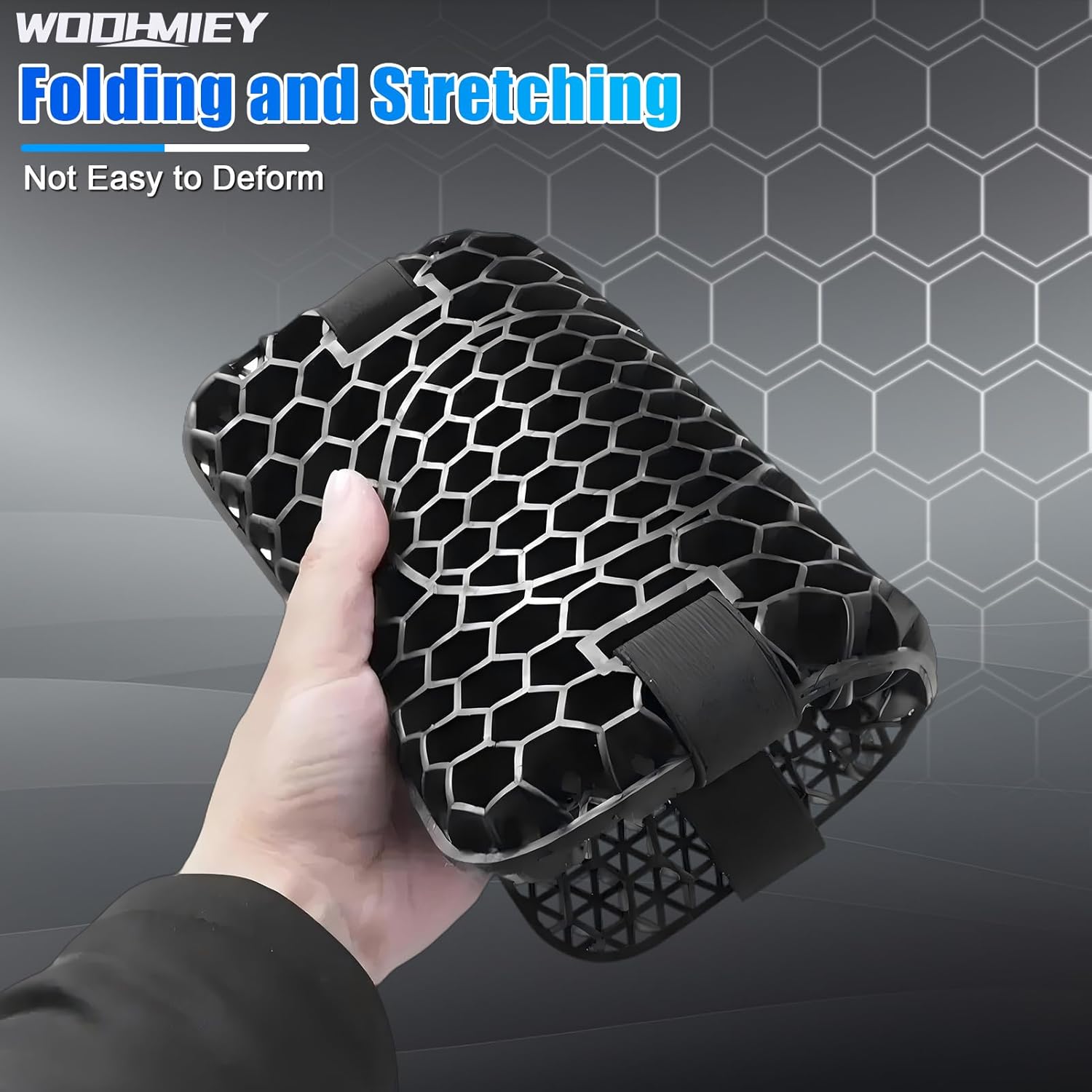Motorcycle Cushion, Motorcycle Shock Absorbing Cushion, with Hollow Structure, Breathable Mesh Cover, Elastic Gel, Pressure Release, High Resilience TPE