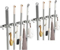 2 Pack Wall Mount, Stainless Steel Broom Hanger, Heavy Duty Mop and Broom by Unknown