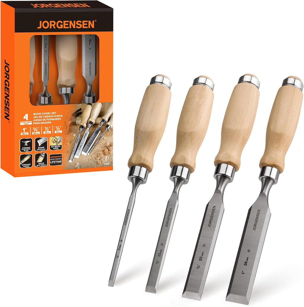 jorgensen 4-piece wood chisel set, 1/4", 1/2", 3/4", main product view