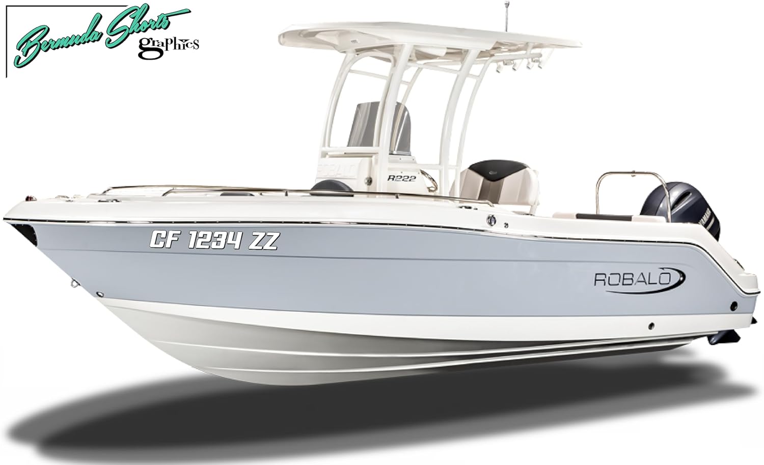 Boat Registration Numbers & Letters 2CL / 2 Pack Custom 3" Boat & Jetski PWC Stickers