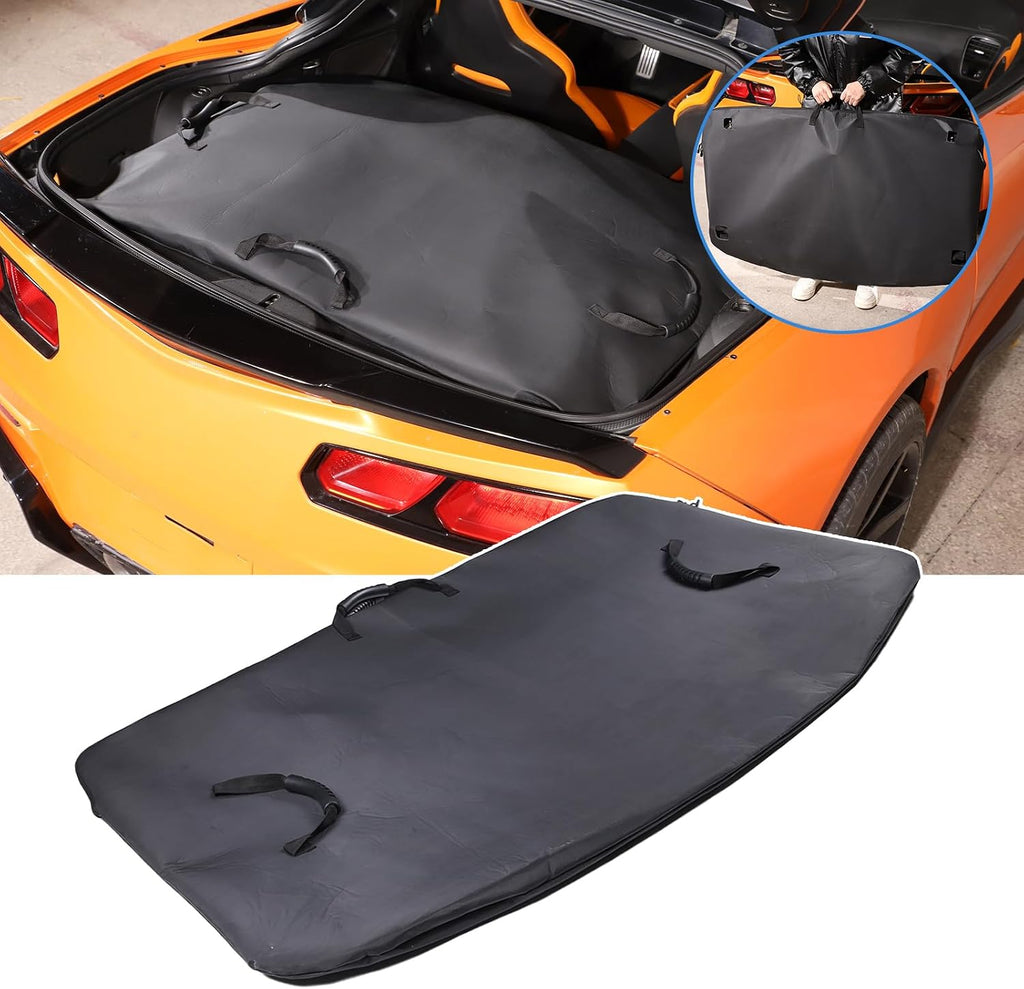 for C7 Corvette Hard Top Roof Panel Protection Storage Cover Bag Removable Waterproof Leather Trunk Rooftop Panel Storage Bag with Handle Compatible with Corvette C7 Coupe 2014-2019 Accessories (1PC)