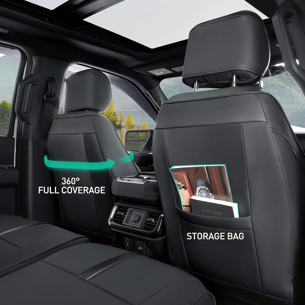 for ford f150 seat covers 2015-2023 2024 2025 on a desk or shelf
