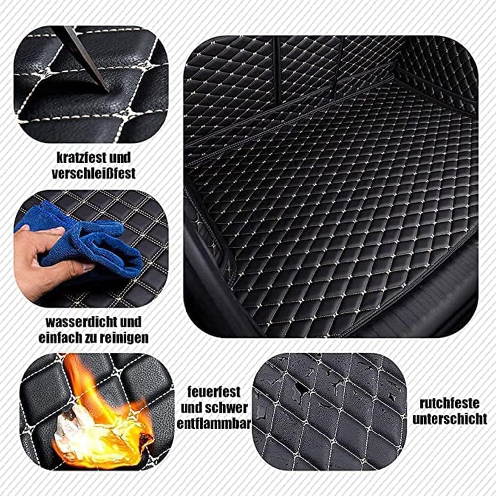 Car Full Coverage Boot Liner for Suzuki Jimny 2018-2023 2024 2025, Antislip Carpets Anti-Scratch Leather Rear Trunk Protector Mat,A/Beige