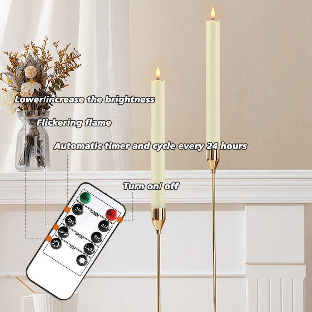 YOROXRG 24 Pack LED Flameless Taper Candles with Timer, Dripless Fake Candles...