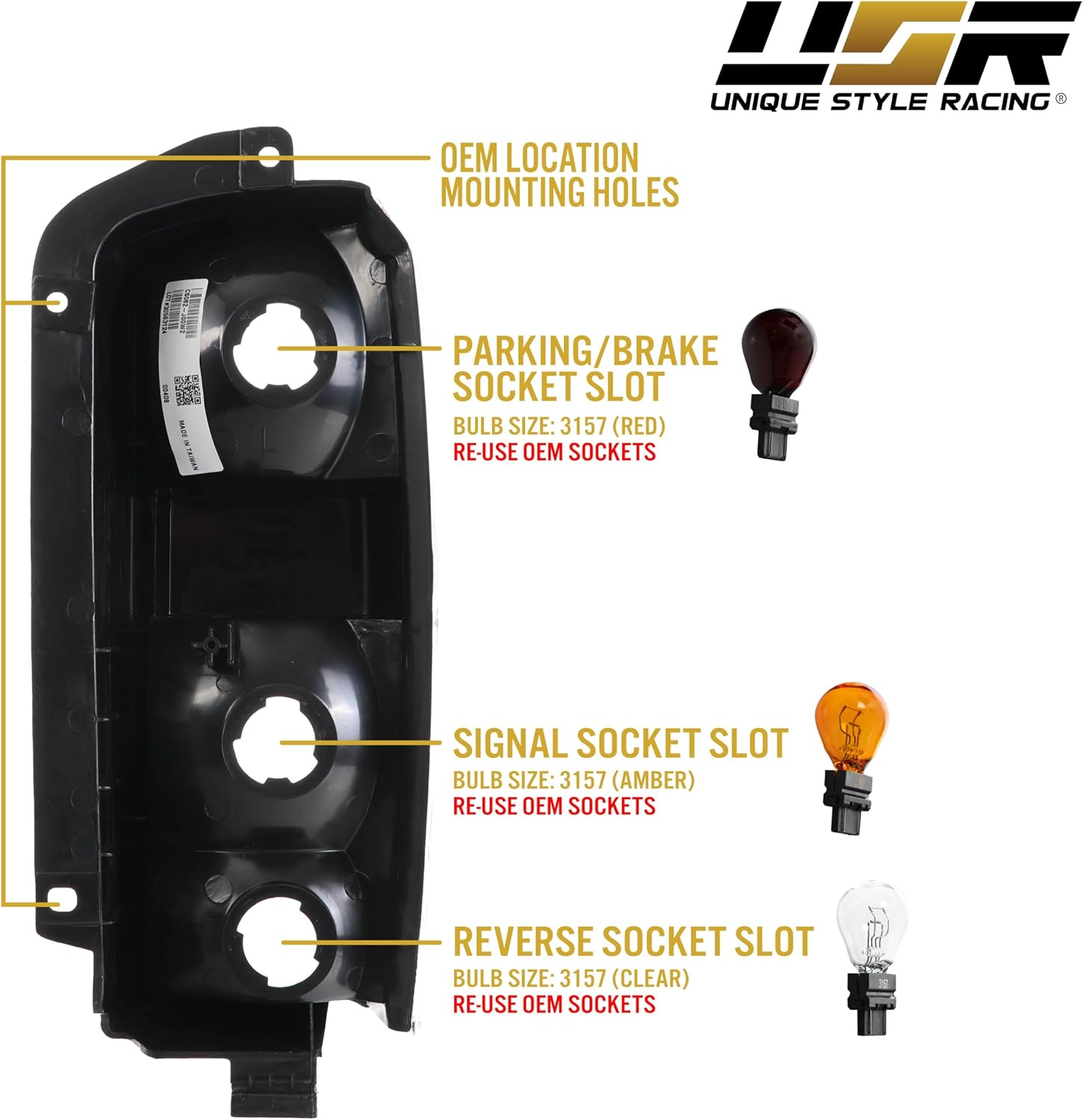 USR 97-01 Cherokee XJ Tail Light – Rear Tail Lamps Assembly (Left + Right) Pair - Compatible with 1997-2001 Jeep Cherokee XJ SUV All Models/Trims (ALL CLEAR LENS TAIL LIGHTS with x6 BULBS)
