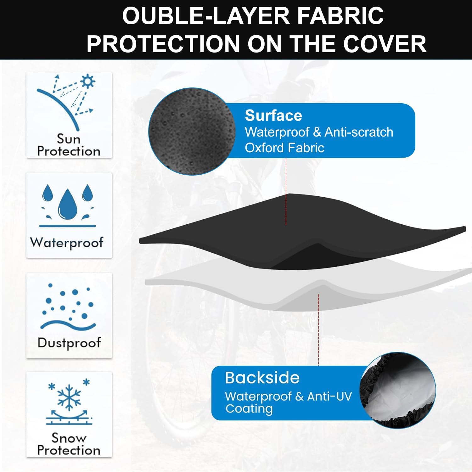 JoanofArc Bike Seat Cover Waterproof, Rain Cover with Drawstring for Mountain Bicycle, Rain Dustproof Cover, Suitable for Outdoor Riding, Easy on and Off with Drawstring Strap, 2 Packs