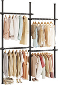 floor to ceiling clothes rack, heavy-duty telescopic garment, main product view