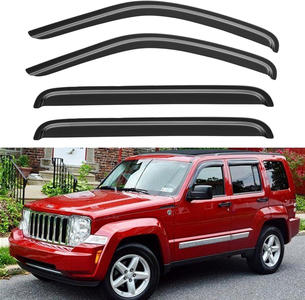 Window Visors Rain Guards for 2008 2009 2010 2011 2012 Jeep Liberty,