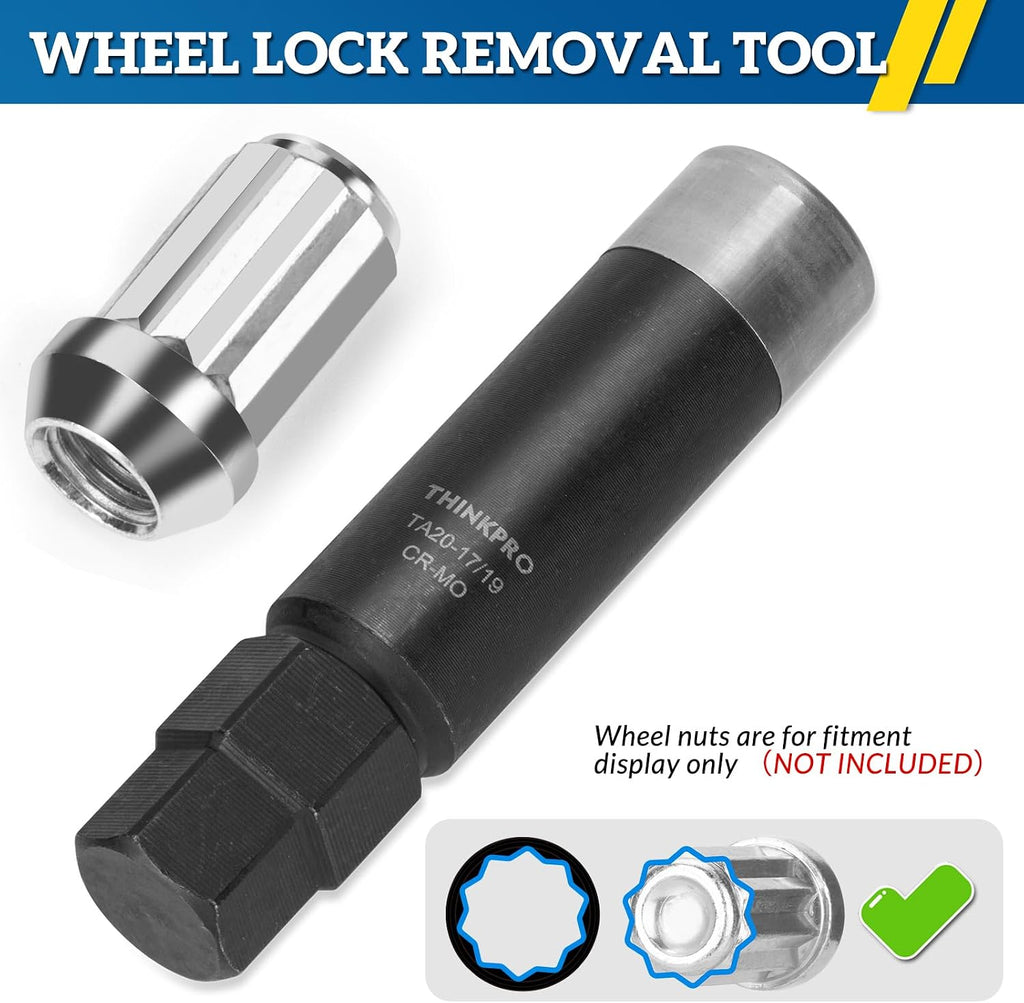 10 Spline Lug Nut Socket for TA20 17/19 10-Spline Lug Nut Tool Key | 10 Point Socket Compatible with Bimecc 10 Spline Lug Nut Key,17,19mm Hex Drive 10 Spline Socket