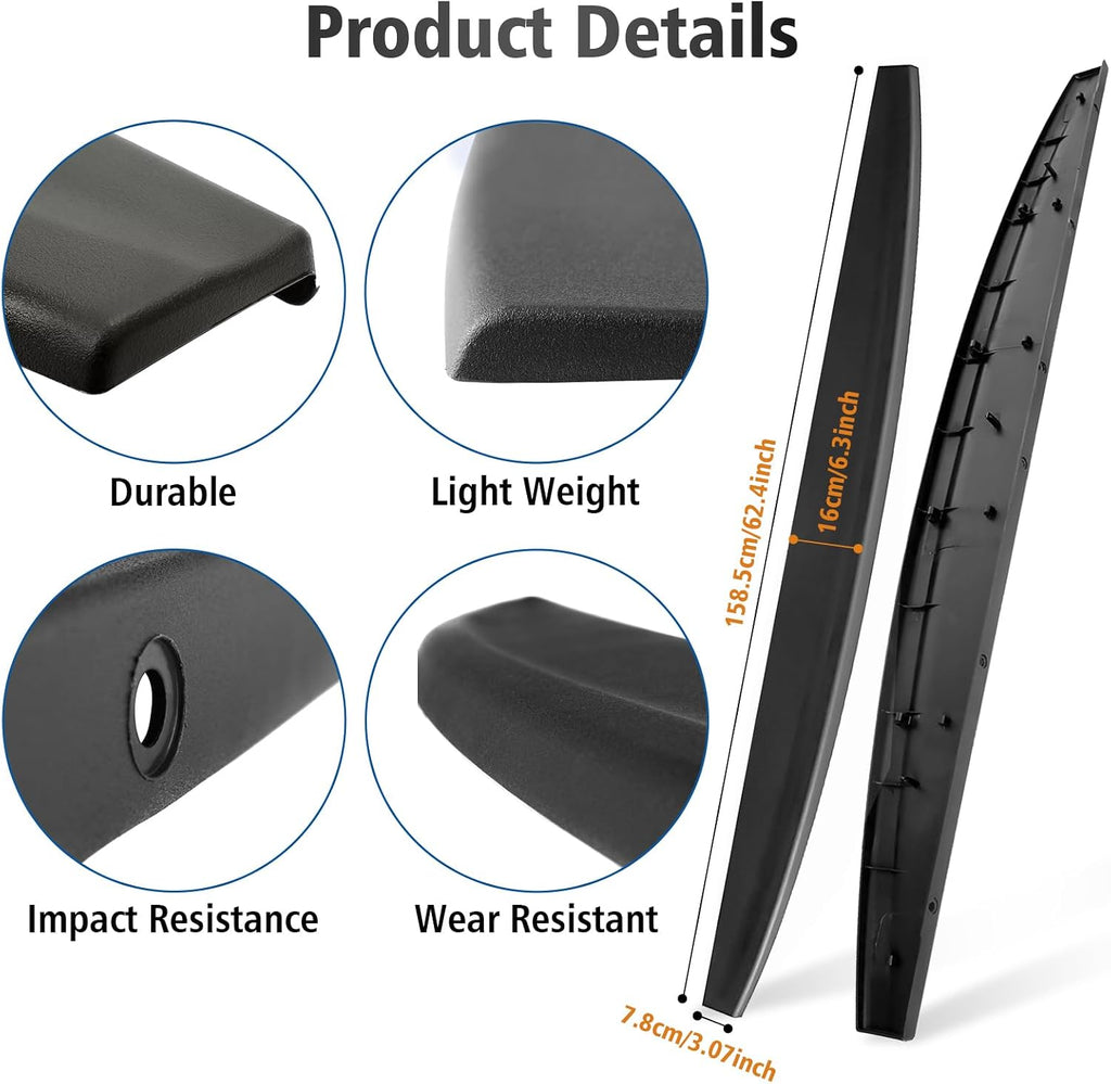 Rear Tailgate Molding Cap Spoiler, Fit for 2009-2018 Dodge Ram 1500/Fit for 2010-2018 Dodge Ram 2500 3500,Tail Gate Protector CH1909100 55372052AH 55372052AF