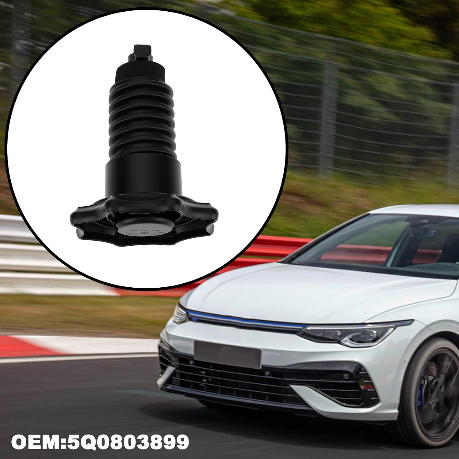 1Pc Spare Tire Hold Down Bolt 5Q0803899 5GG803899 127mm Compatible with Volkswagen Compatible with Golf Mk8