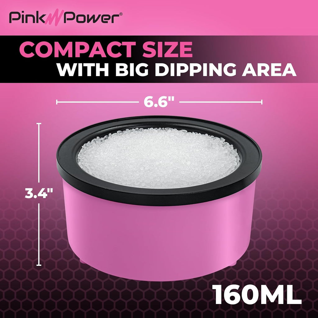 pink power electric hot glue pot for crafts, close-up detail