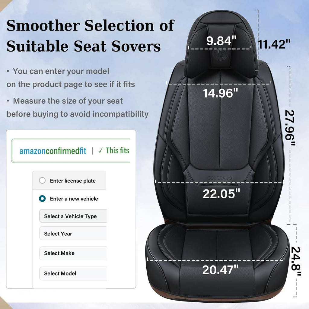 coverado universal seat covers front, 2-pack universal seat on a desk or shelf